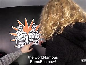 bums BUS - German blonde gets pulverized stiff in the van